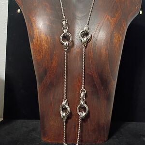 Source Unknown Silver Knot Necklace